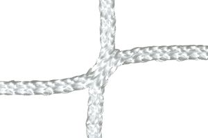 knotenloses Hallenhandball-Tornetz aus Polyester in Weiß